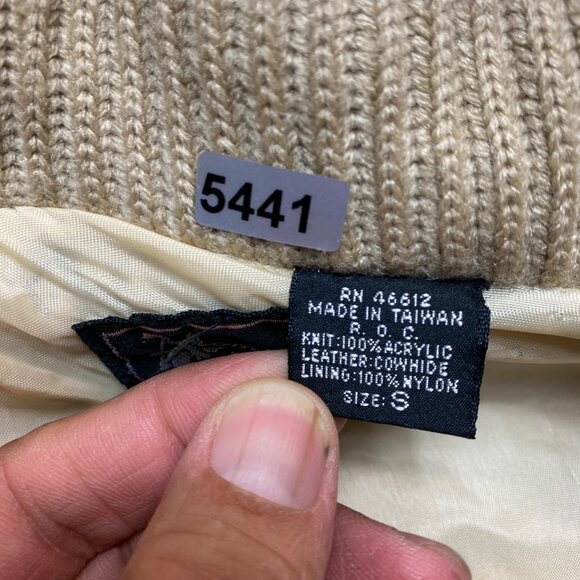 Vintage Alan Stuart  Cowhide Jacket Mens S Tan Bomber Suede Full Zip NWD - Picture 7 of 14